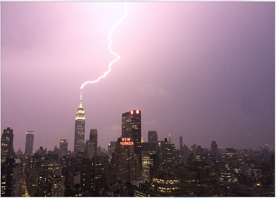 Lightning Strikes the Empire State Building