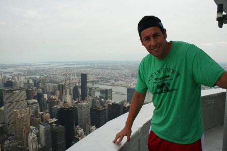 Adam Sandler visits the Empire State Building