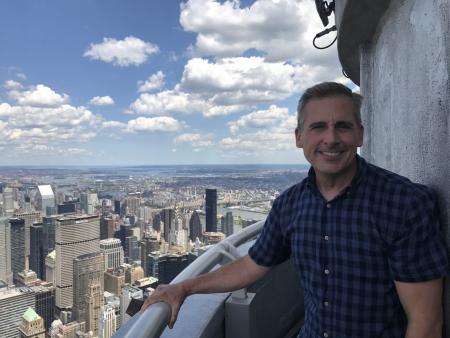 Steve Carrell visits the Empire State Building
