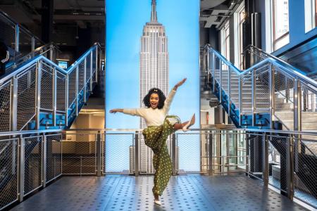 Yara Shahidi visits the Empire State Building
