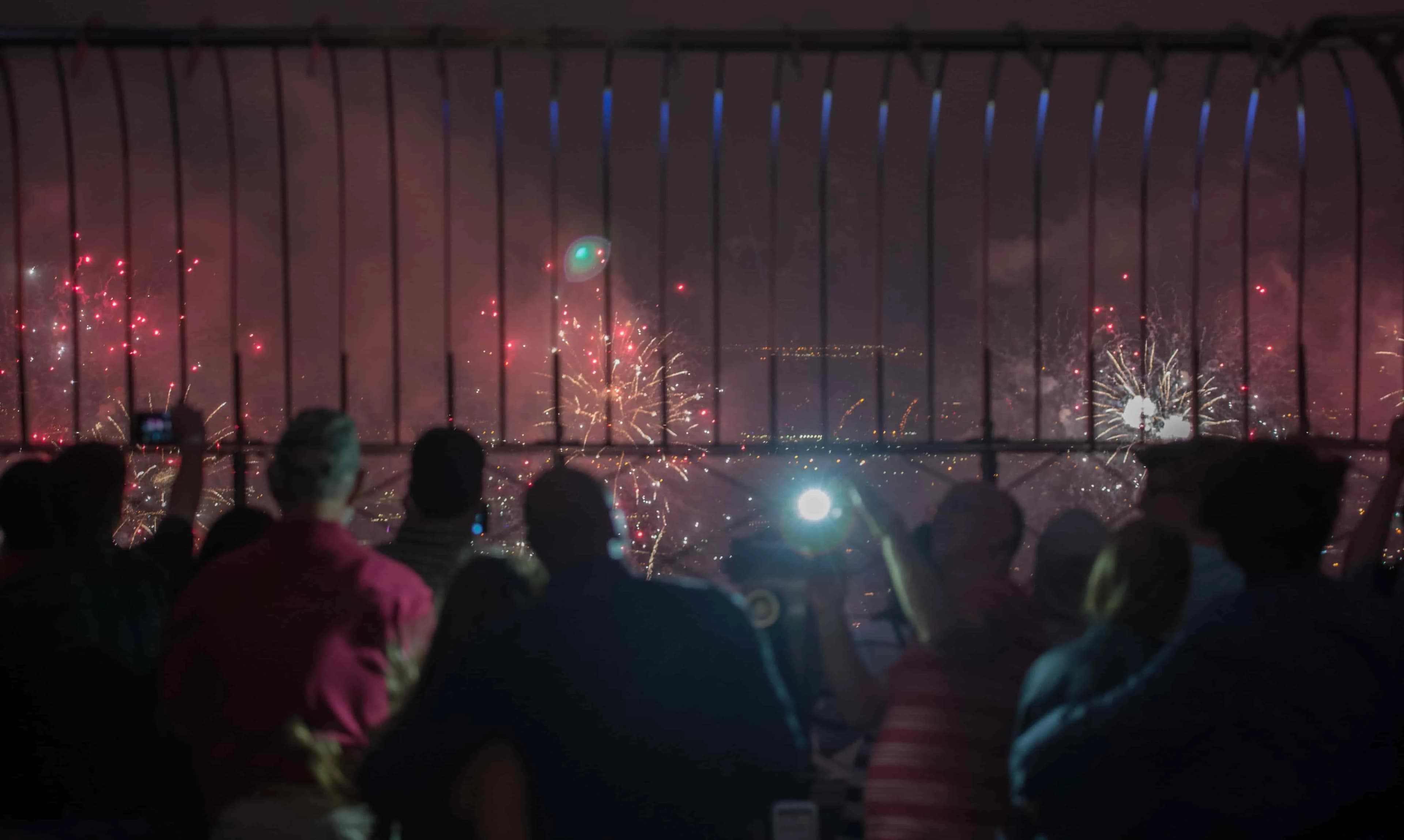 Fireworks display on the 86th Floor Observation Deck