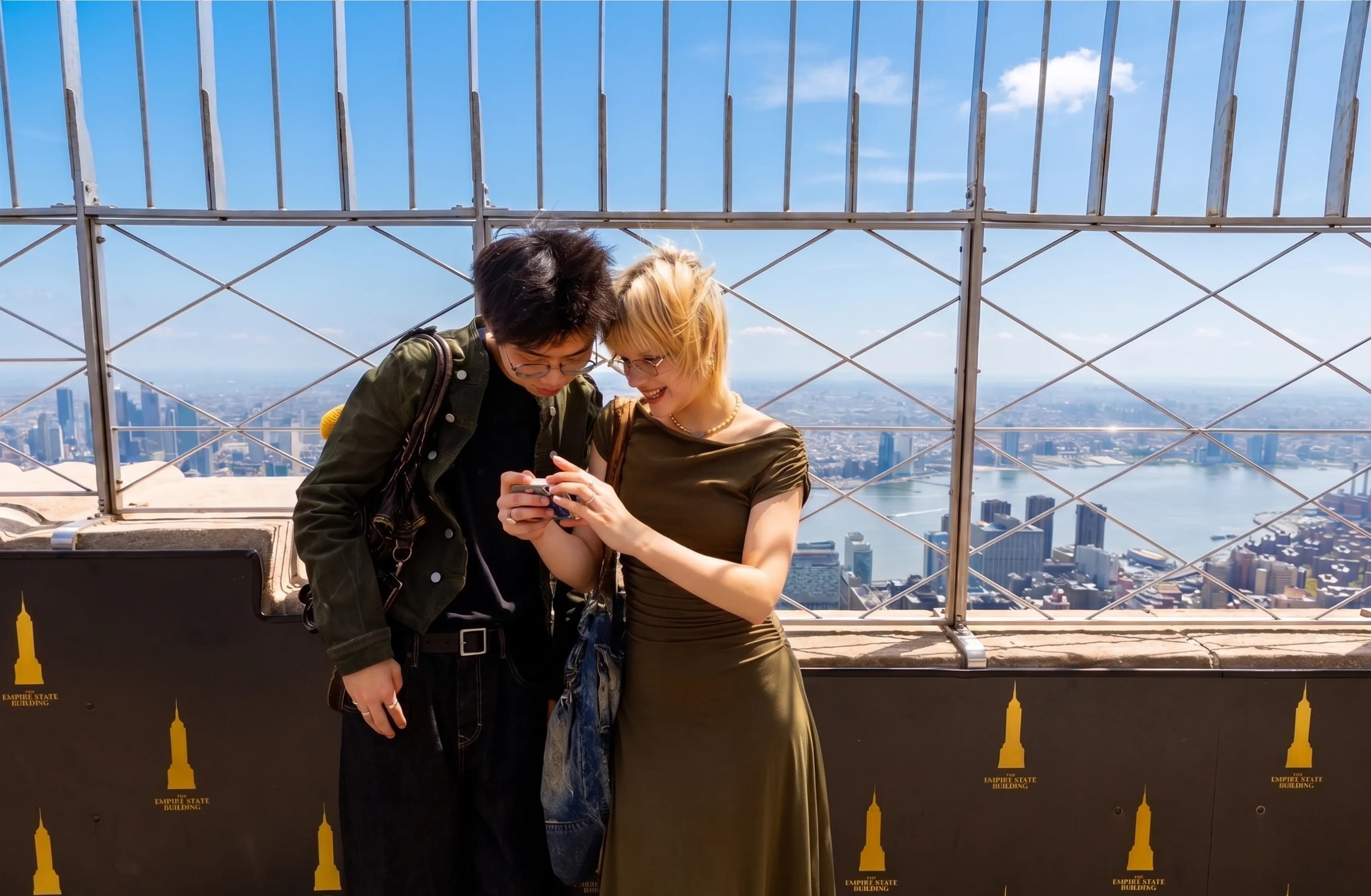 People on the Empire State Building's NYC 86th Floor Observation Deck