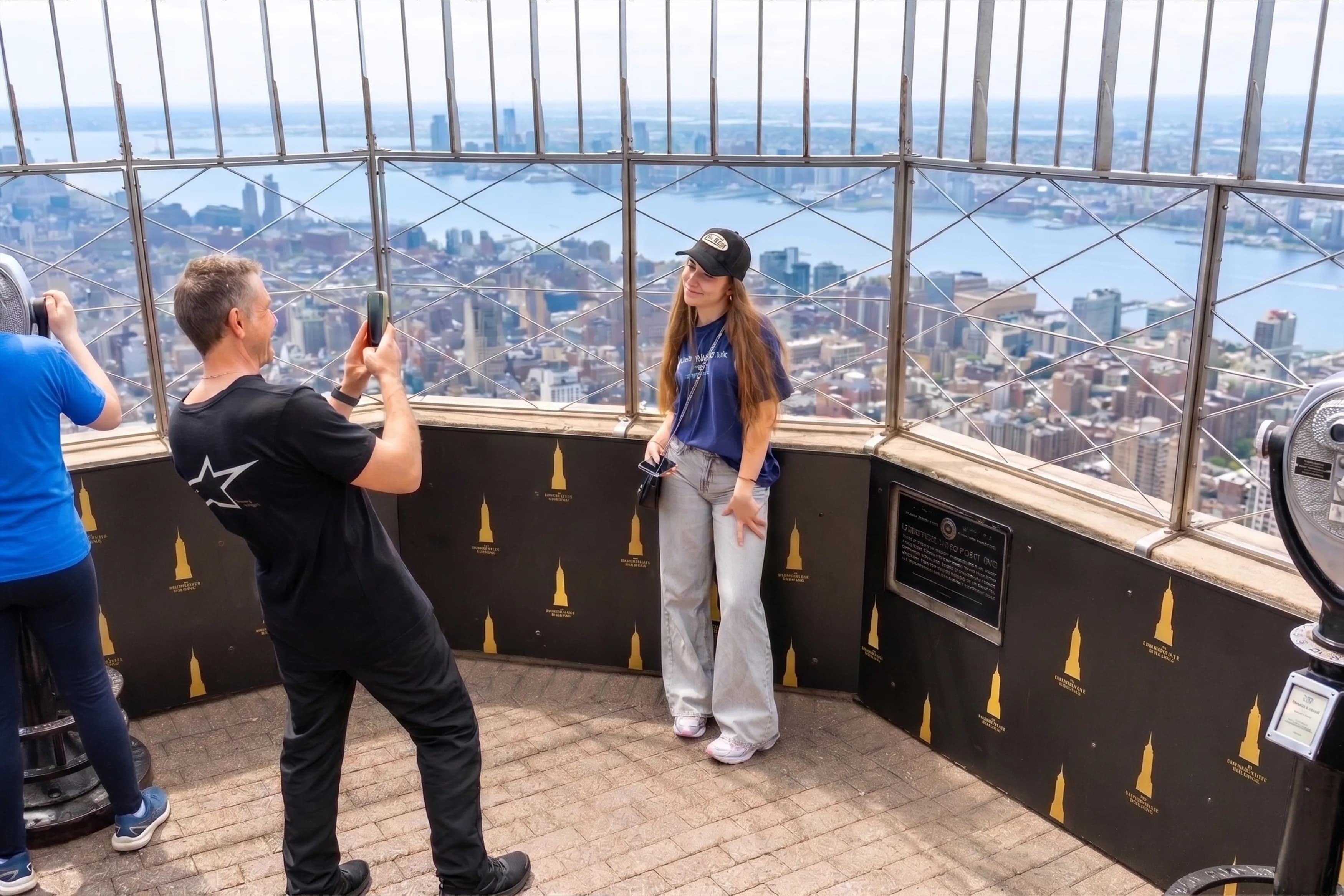 People on the Empire State Building's NYC 86th Floor Observation Deck