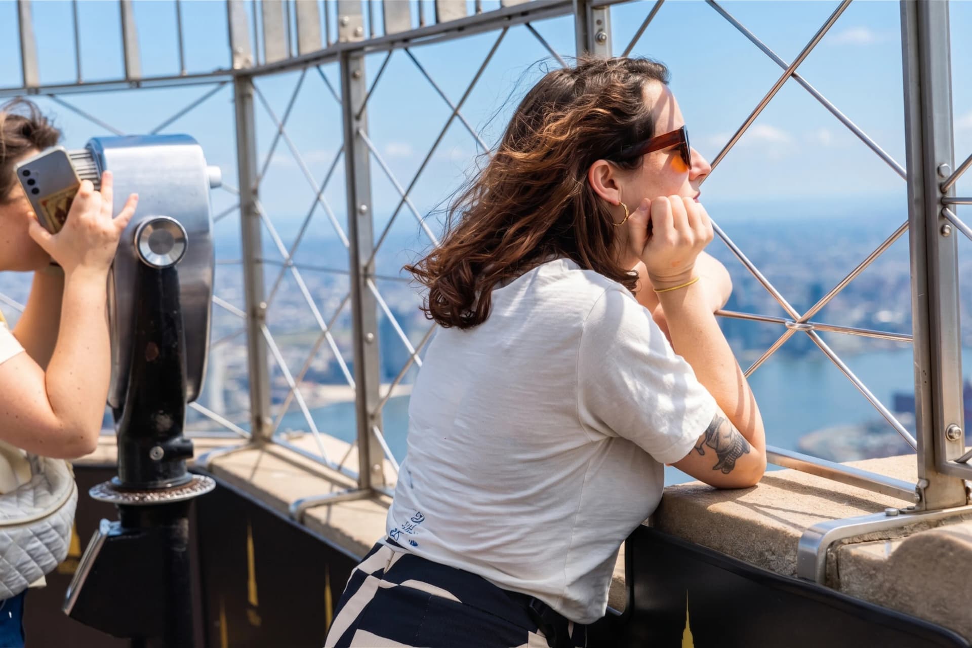 People on the Empire State Building's NYC 86th Floor Observation Deck