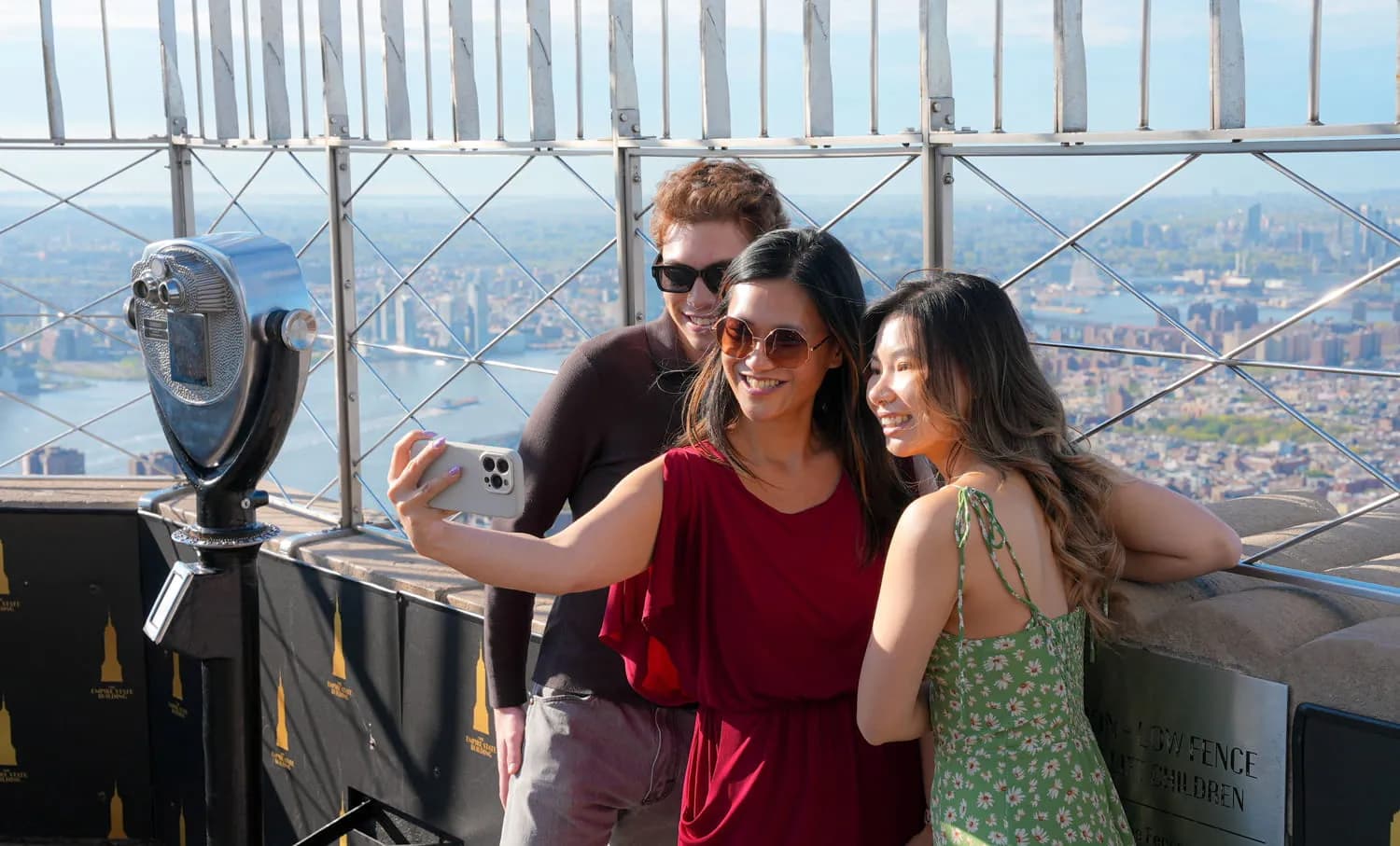 People taking a selfie
