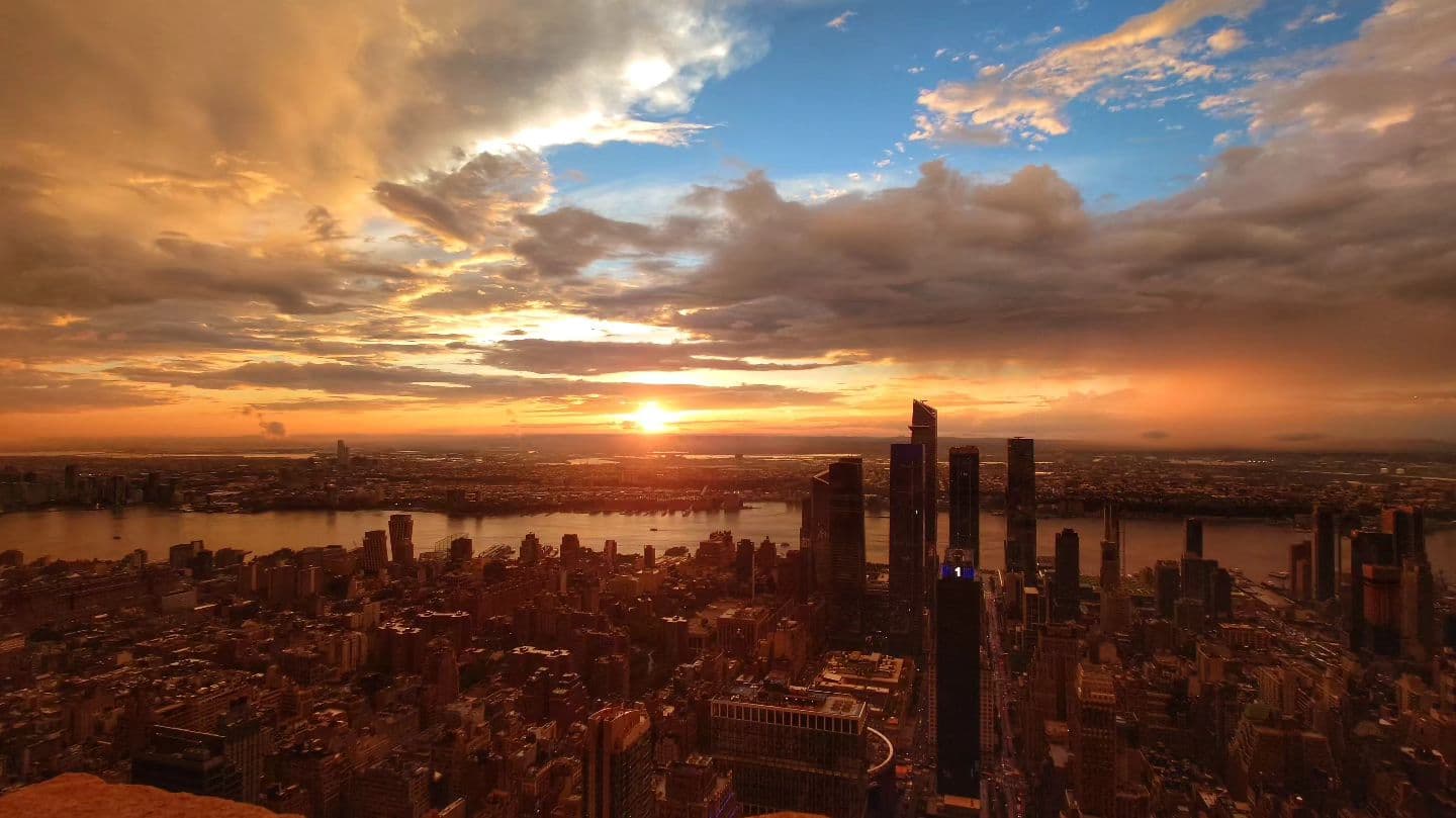 Western skyline at Sunset