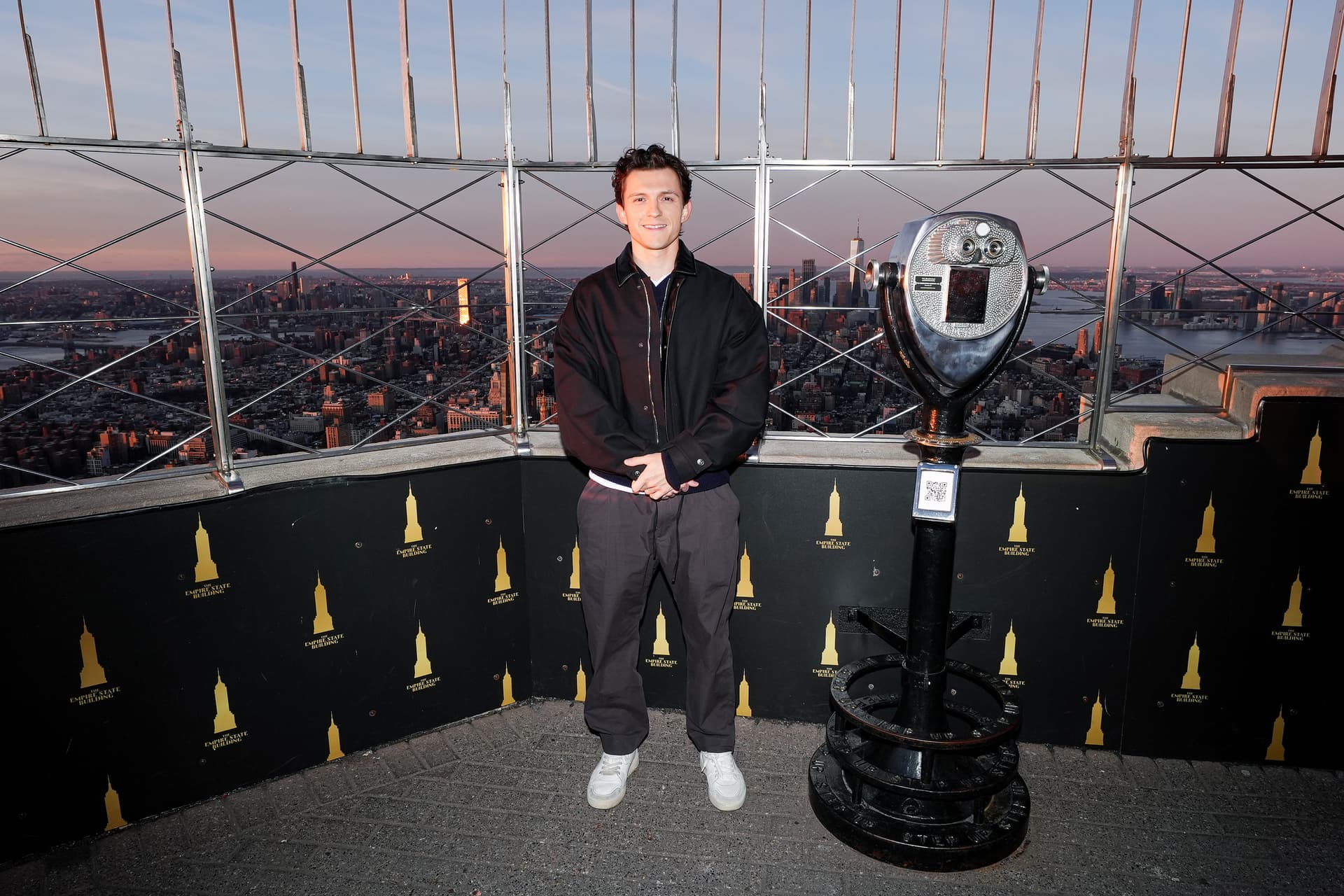 Tom Holland on the 86th Floor Observation Deck