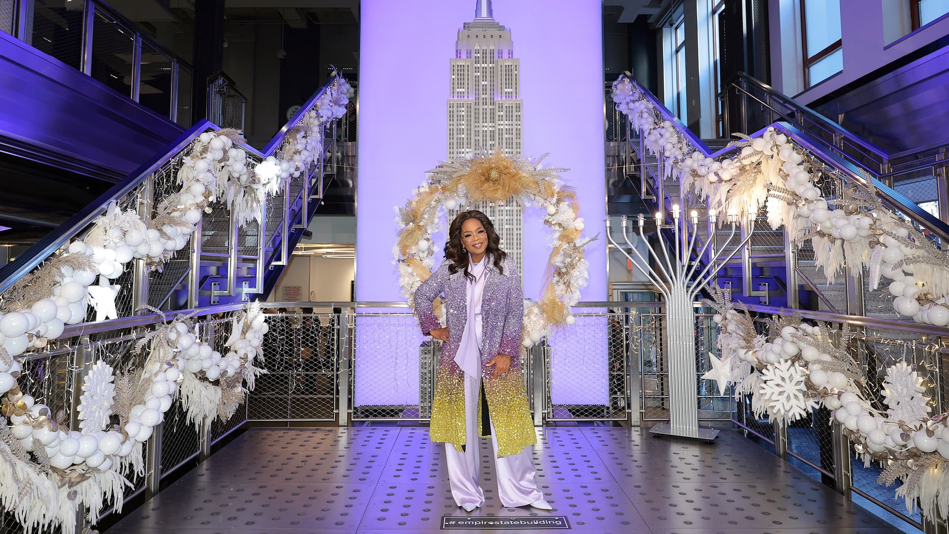 Oprah at the Empire State Building