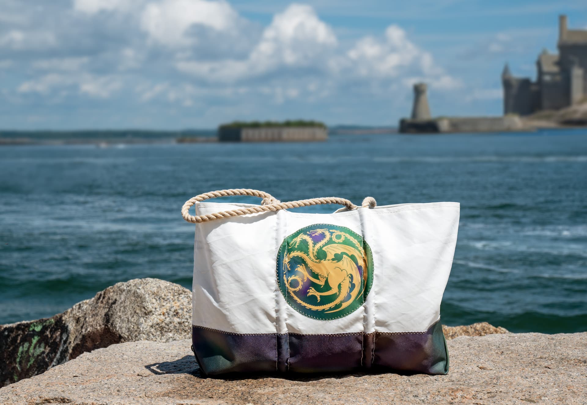 A completed Vhagar Sea Bag in Portland, Maine
