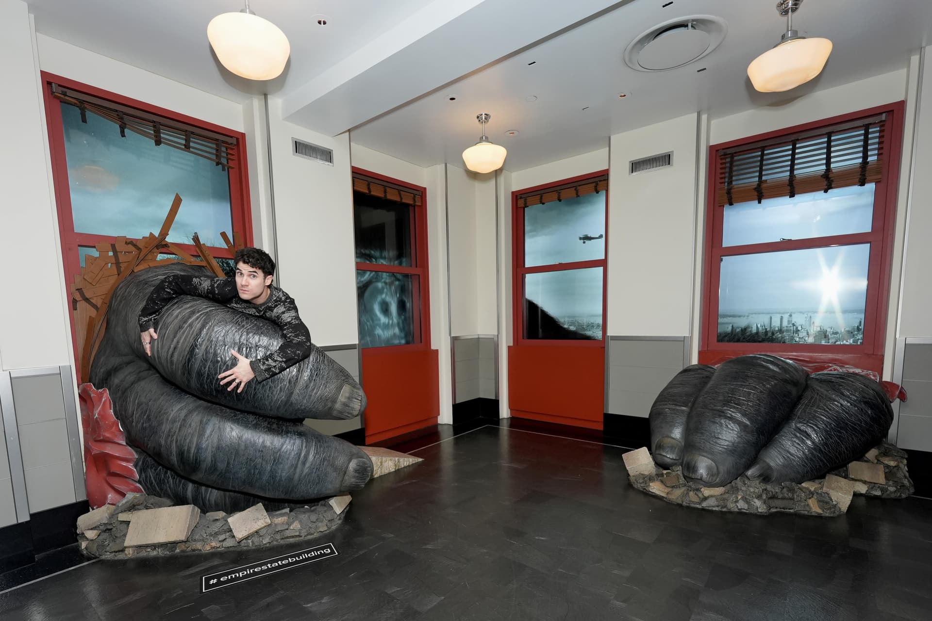 Darren Criss at the Kong exhibit