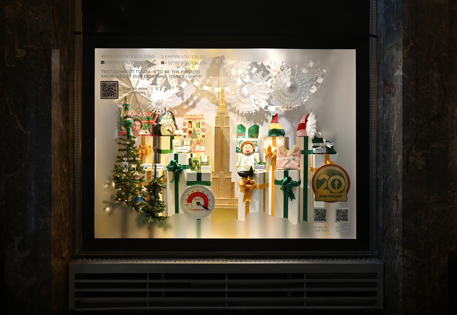 Elf x ESB Fifth Avenue Lobby Windows