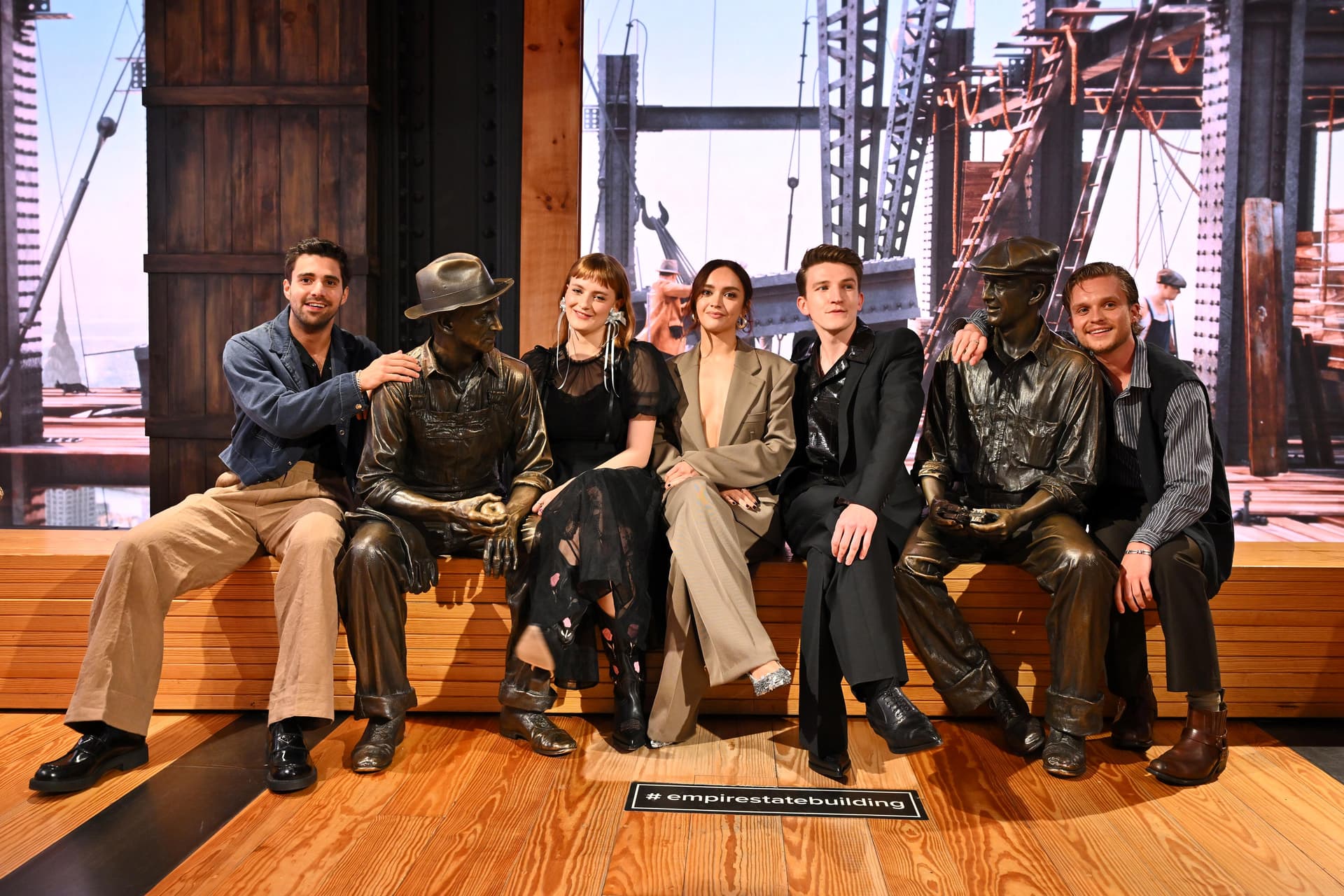 The cast of "House of the Dragon" at the Construction exhibit