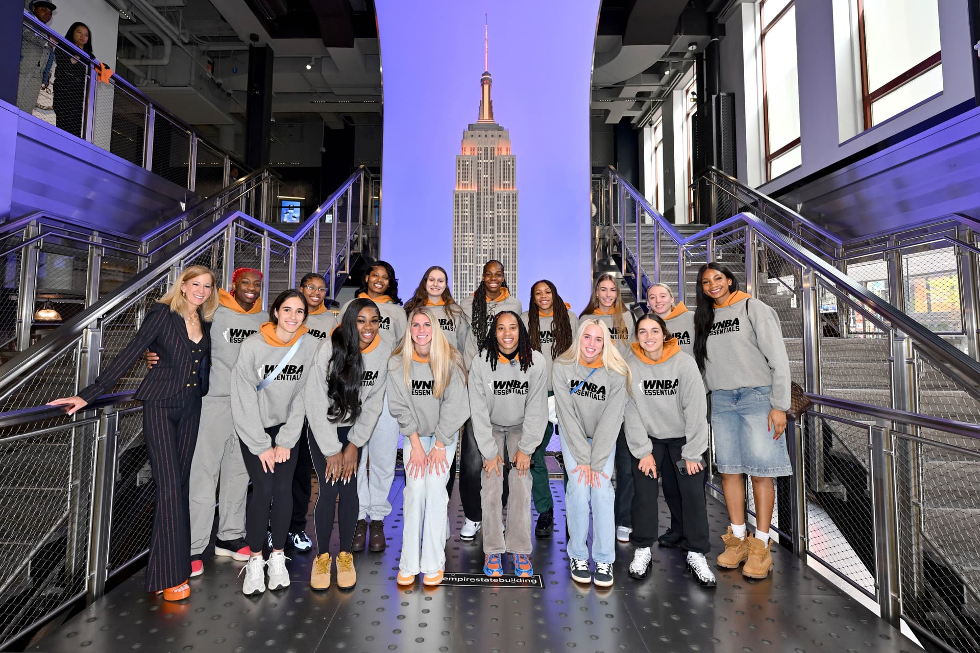 2025 WNBA Draftees at the Grand Staircase