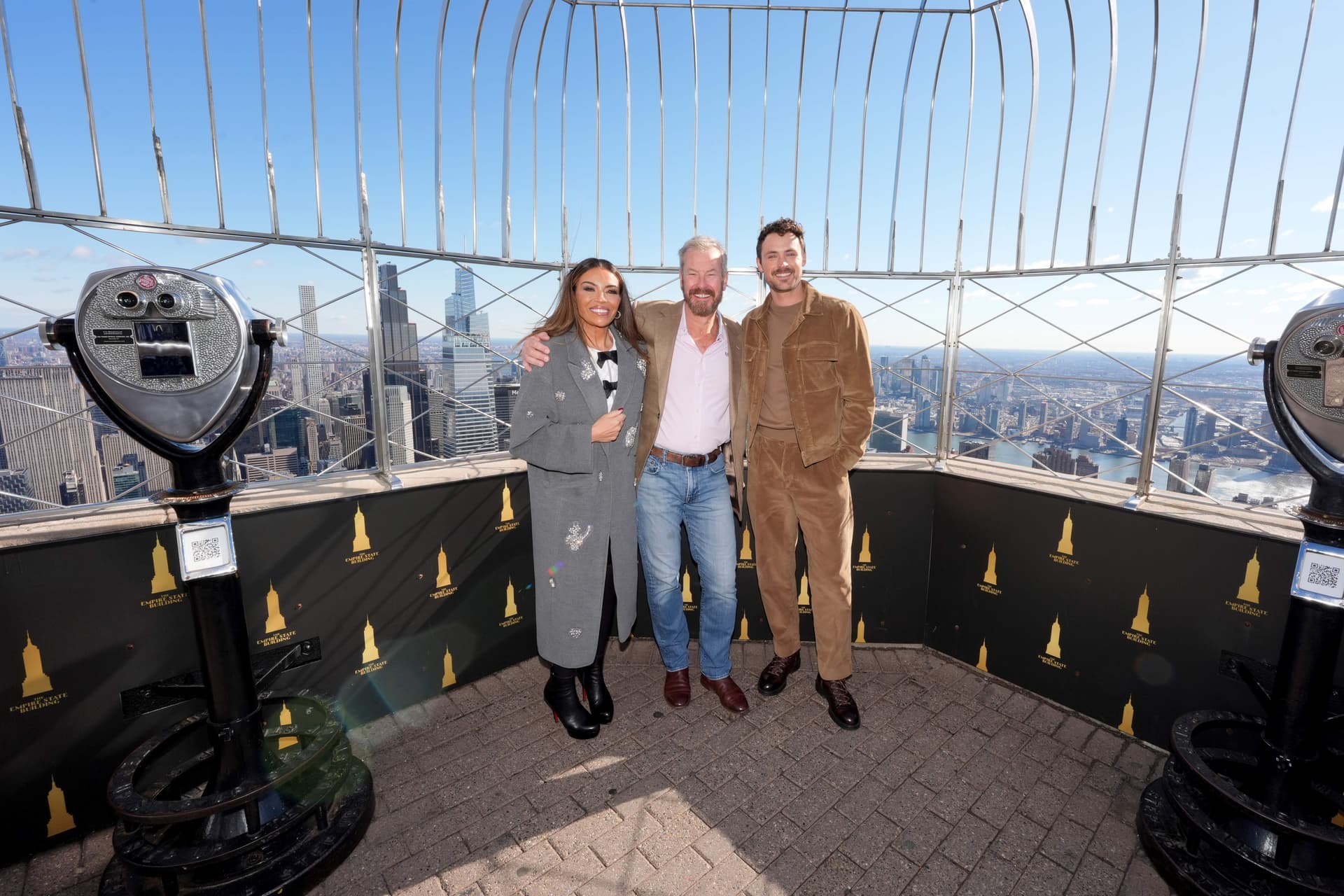Dolores Catania, Dylan Efron, and Ivar Mountbatten on the 86th Floor Observatory