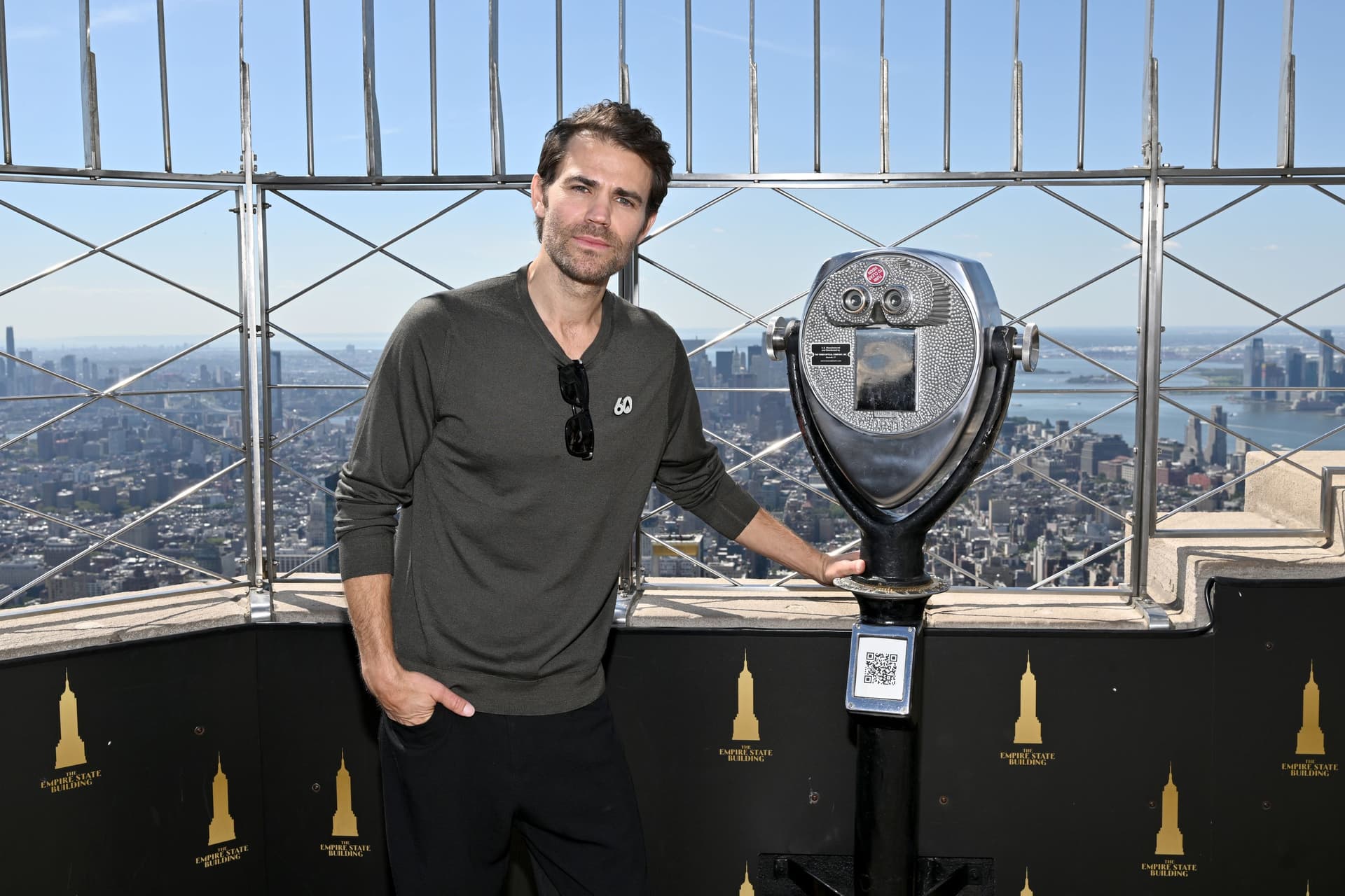 Paul Wesley on the 86th Floor Observation Deck