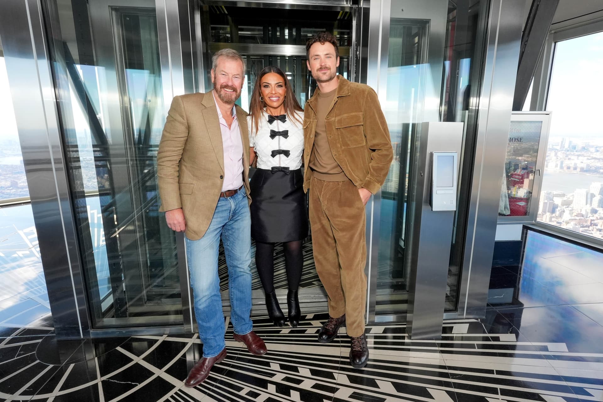 Ivar Mountbatten, Dolores Catania, and Dylan Efron on the 102nd Floor Observatory
