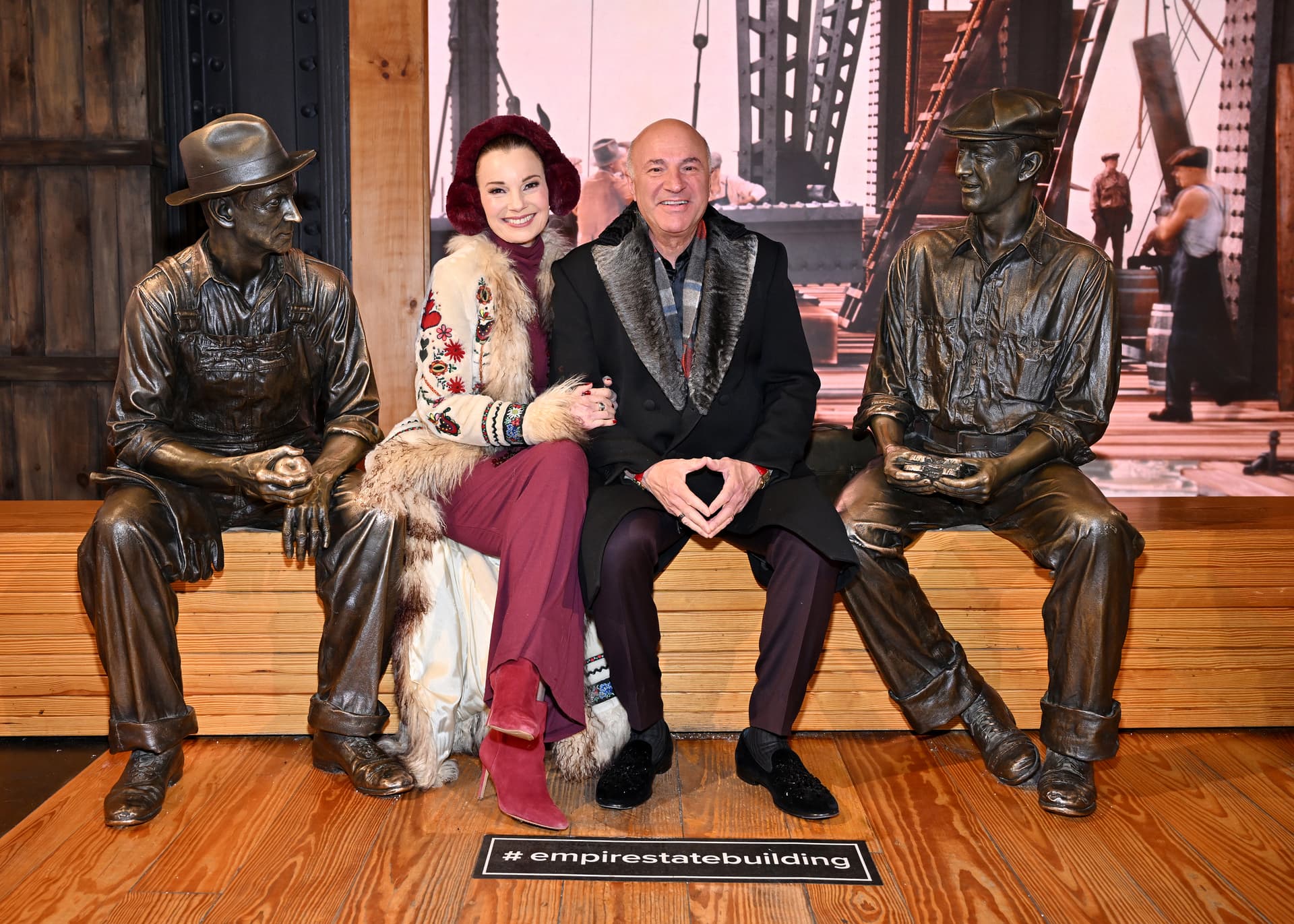 Fran Drescher and Kevin O'Leary at the Construction exhibit