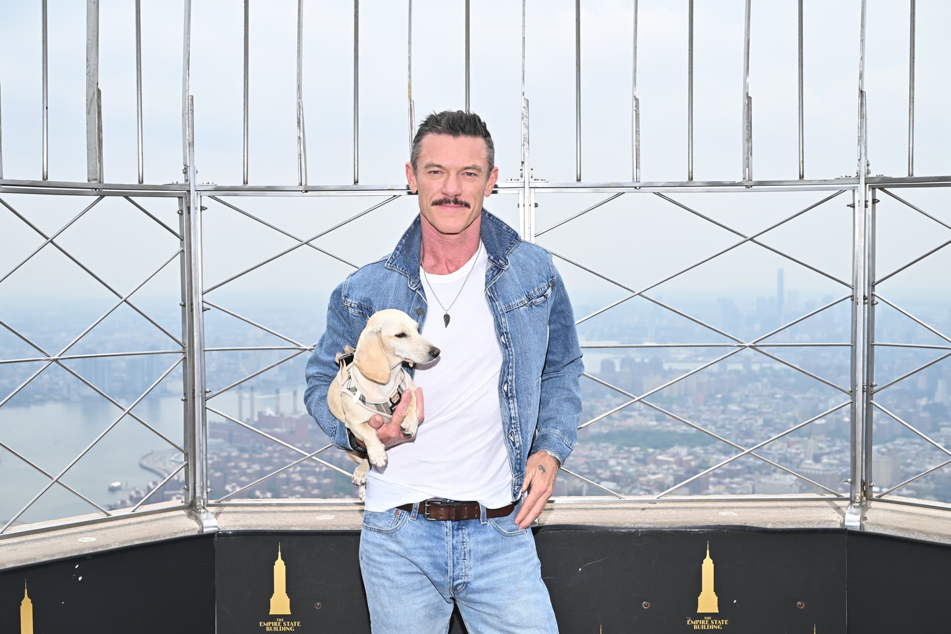 Luke Evans and Lala on the 86th Floor Observation Deck