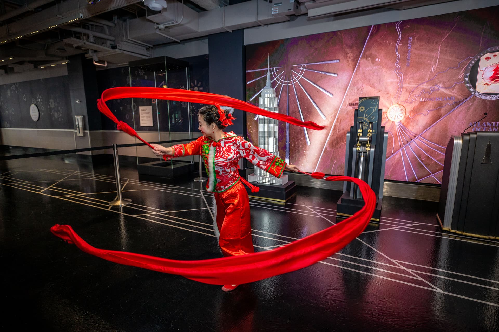 A dancer at the Empire State Building