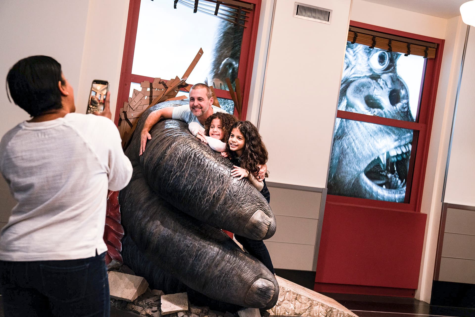 Family at the Kong exhibit