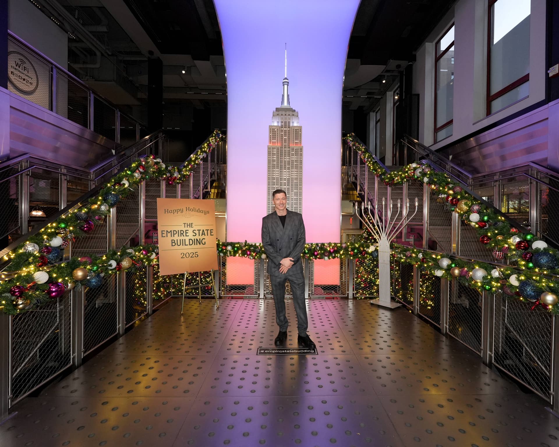 Robert Lewandowski at the Grand Staircase