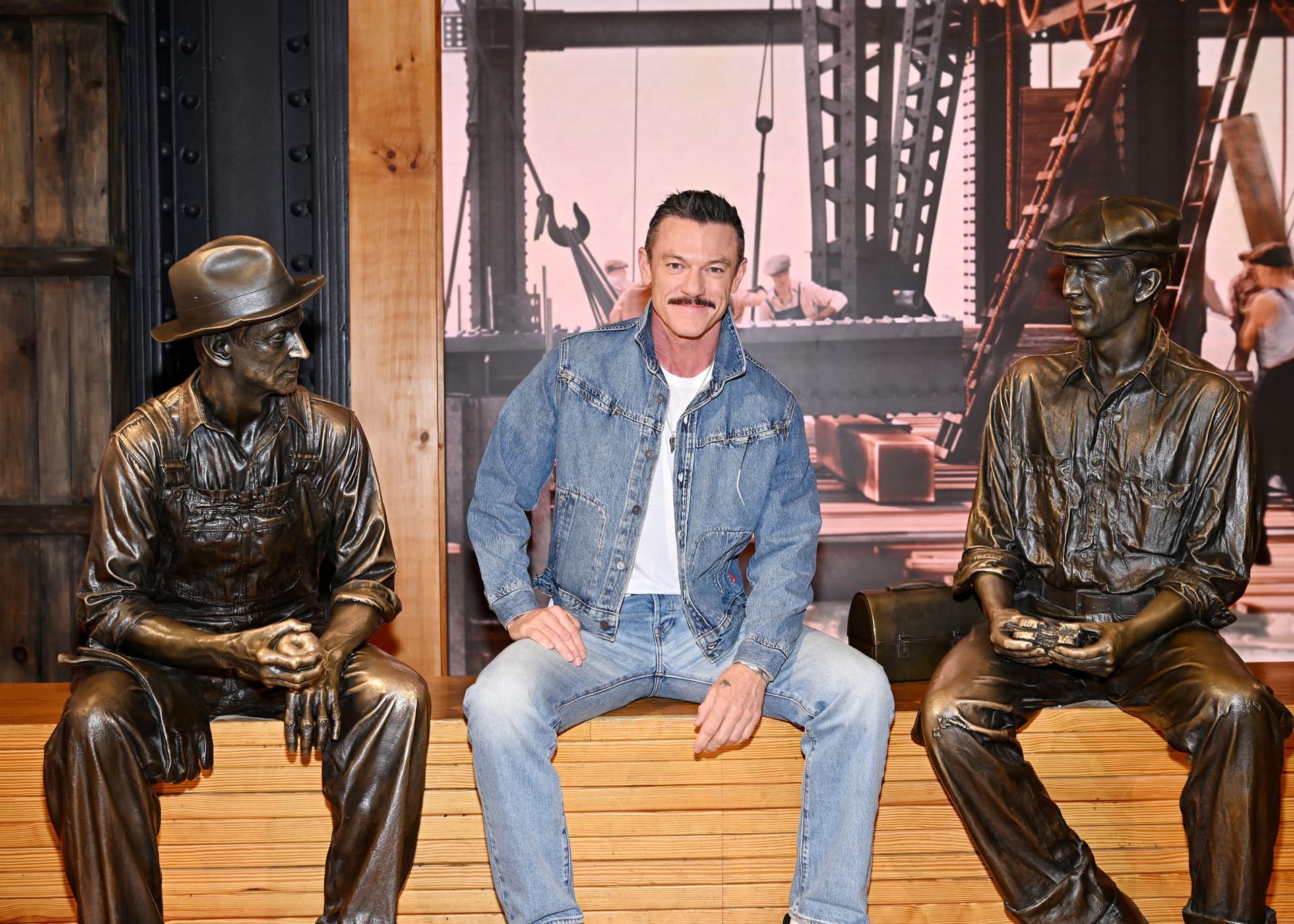 Luke Evans at the Construction exhibit