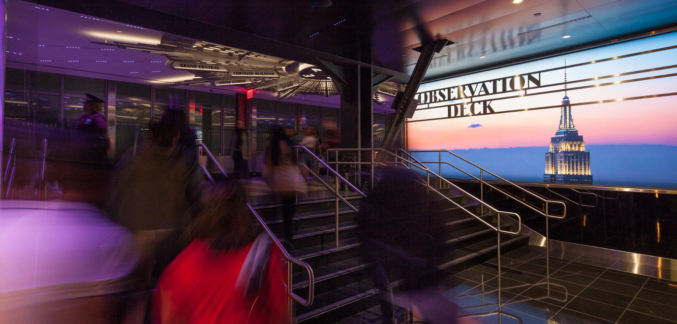 Visitors Enter Empire State Observatory