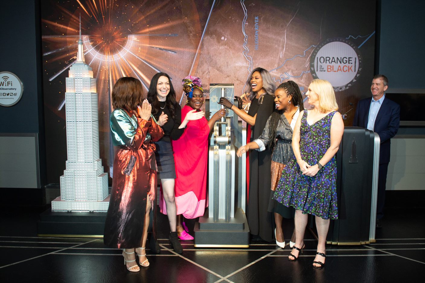 The cast of Orange is the New Black visit the Empire State Building