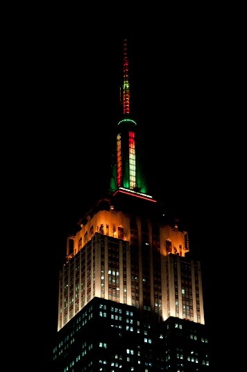 Empire State Building Lit Up With Thanksgiving Colors