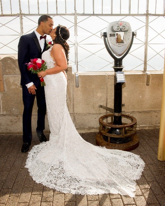 Bride and Groom on top of ESB