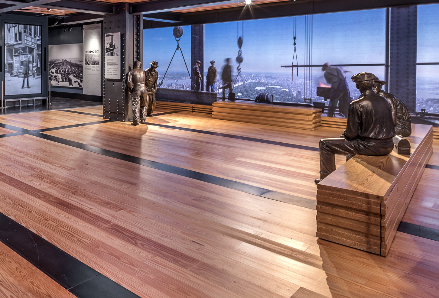 Empire State Building construction exhibit