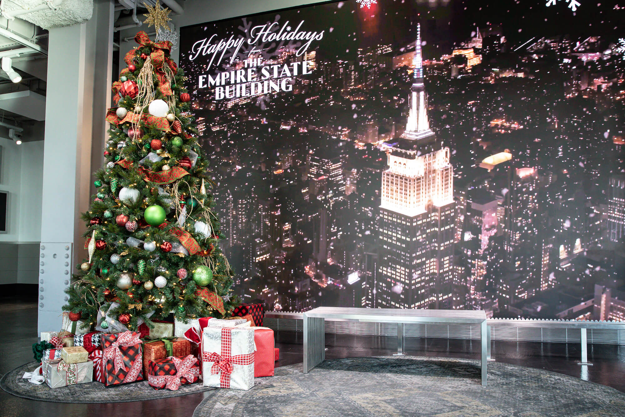 arbre de Noël à l'empire state building