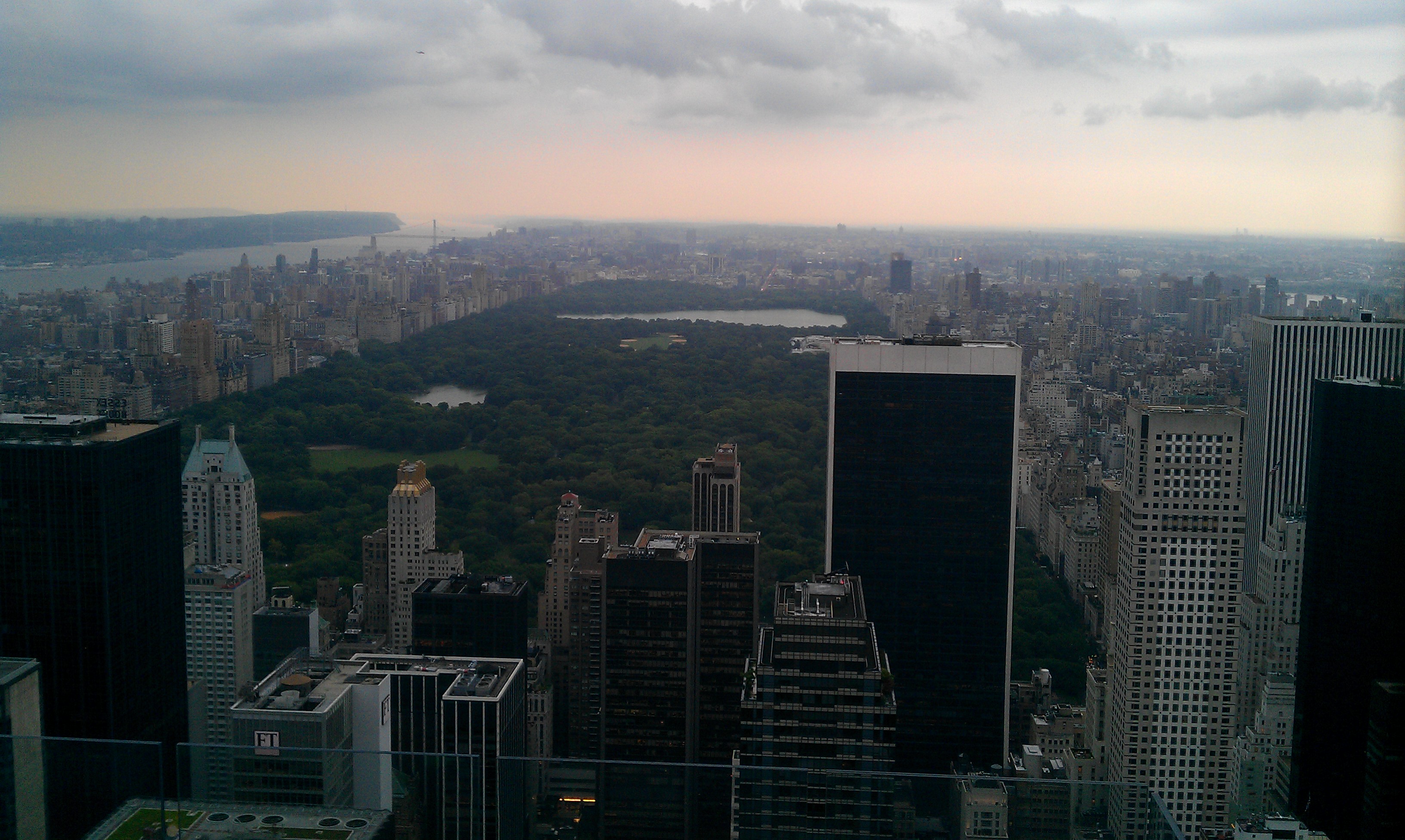 new york city skyline from empire state building