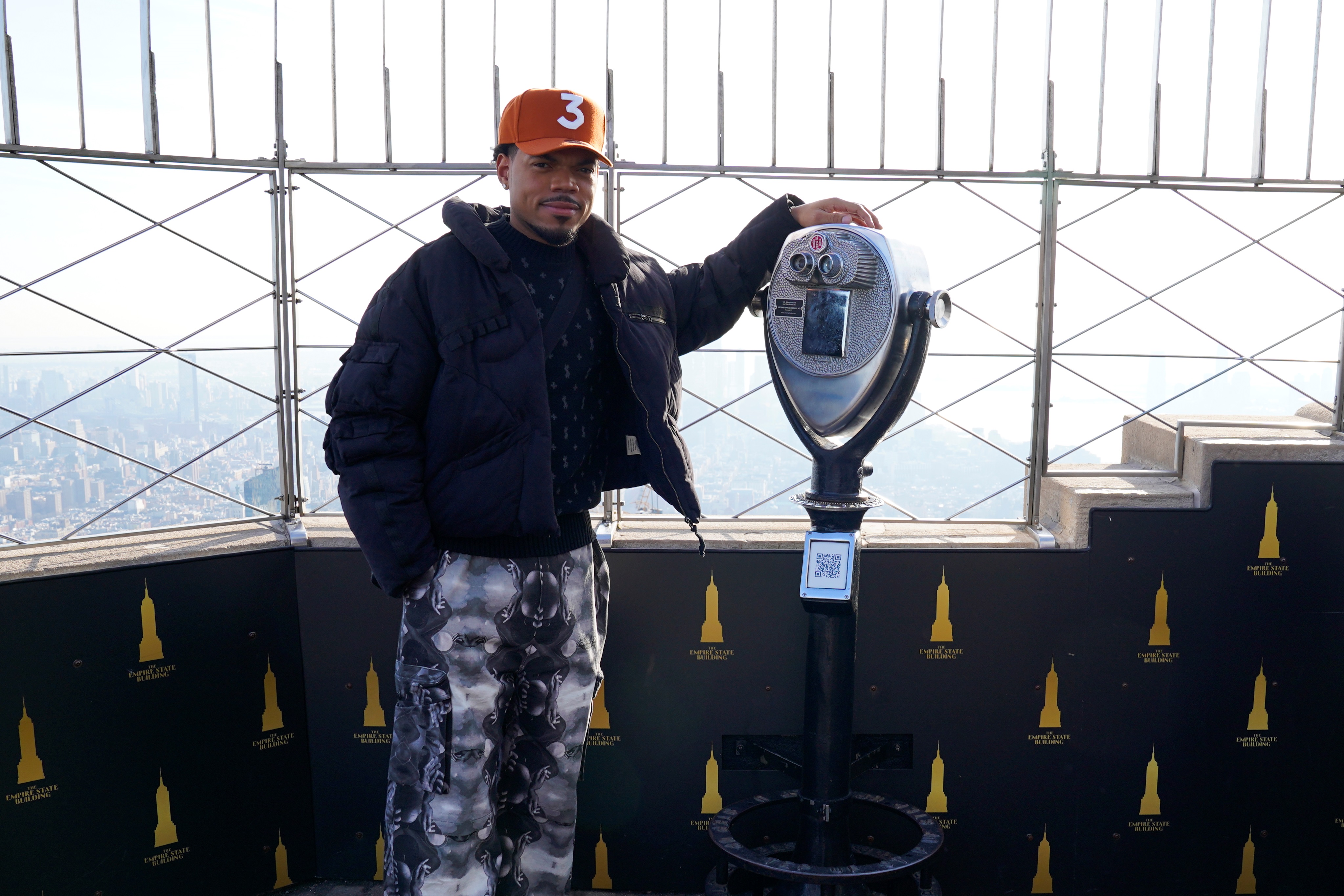 Chance The Rapper op het observatorium op de 86e verdieping