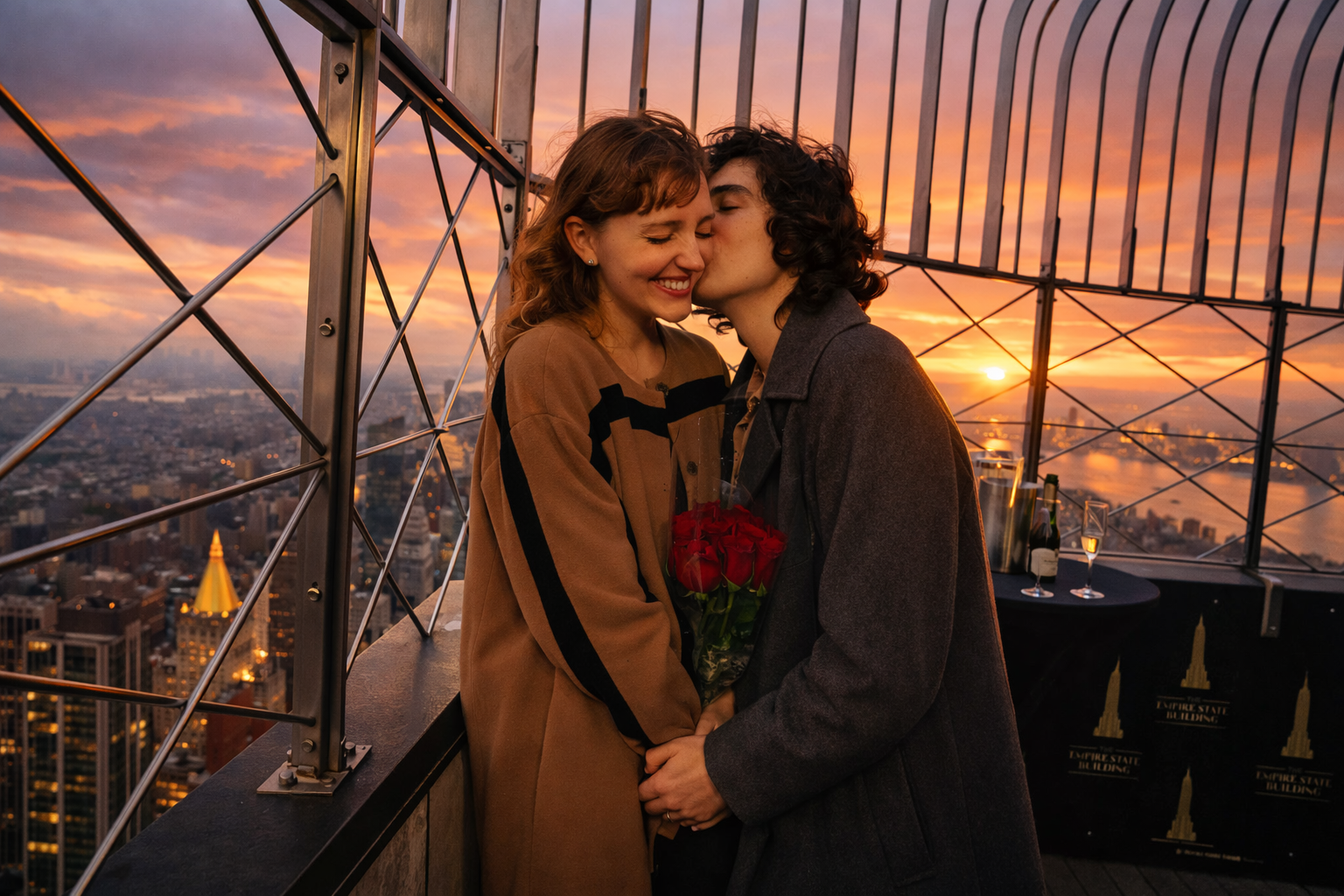 valentines day at the empire state building