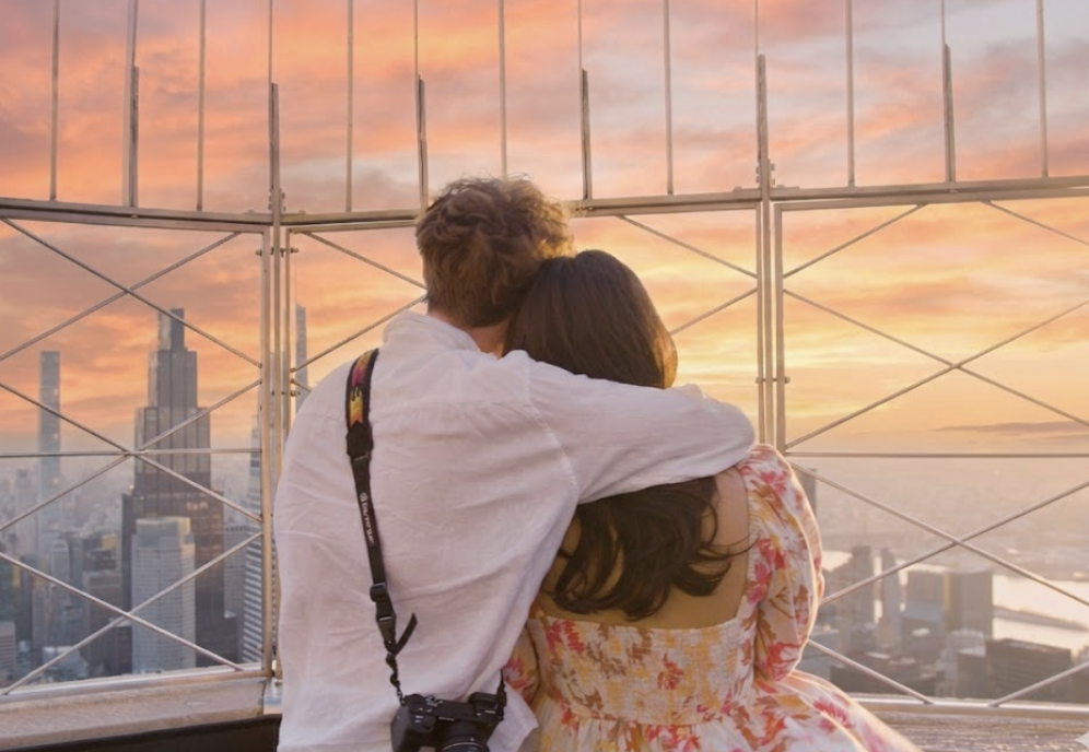 sunrise view from the 86th floor observation deck