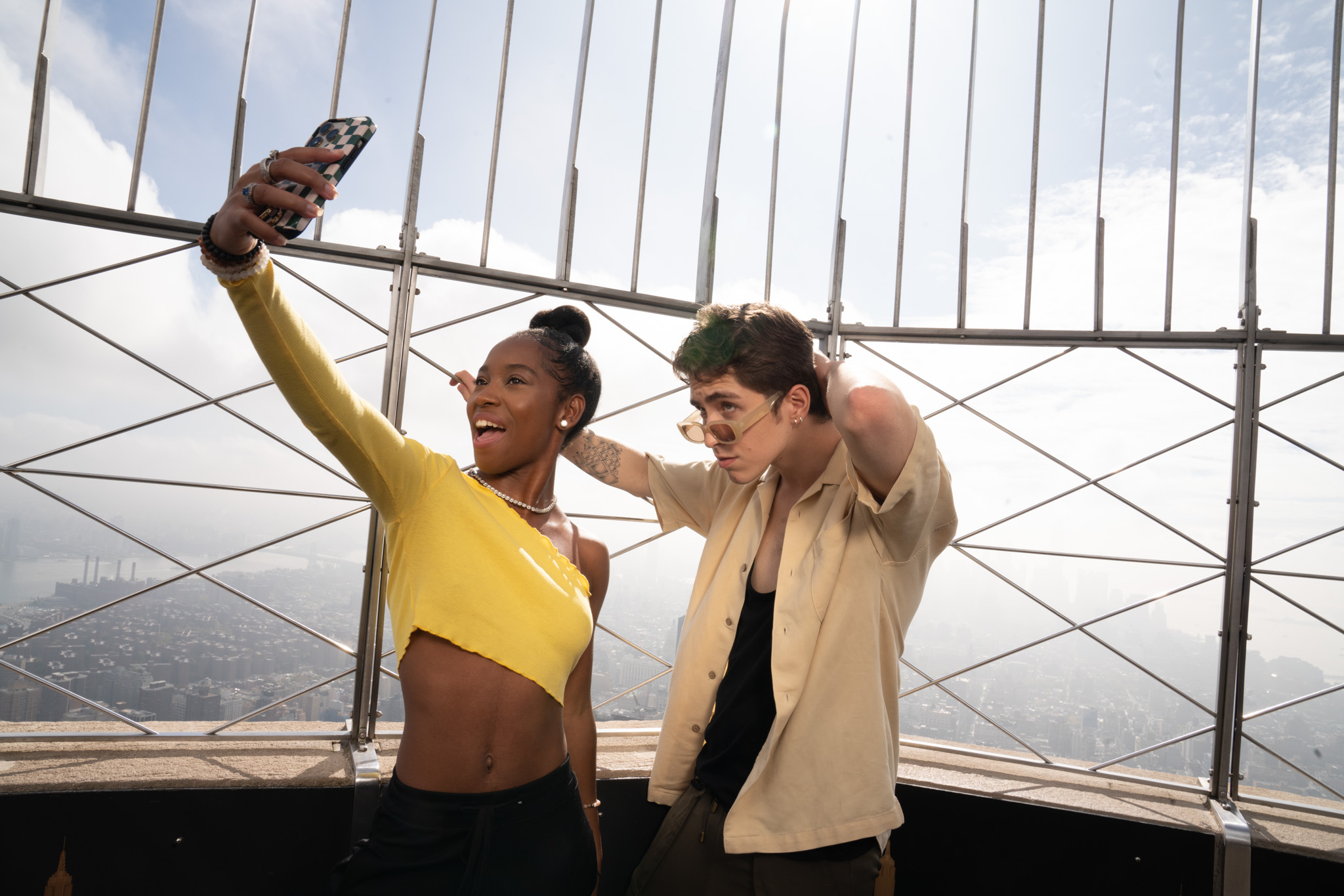 Friends at the Empire State Building Observation Deck
