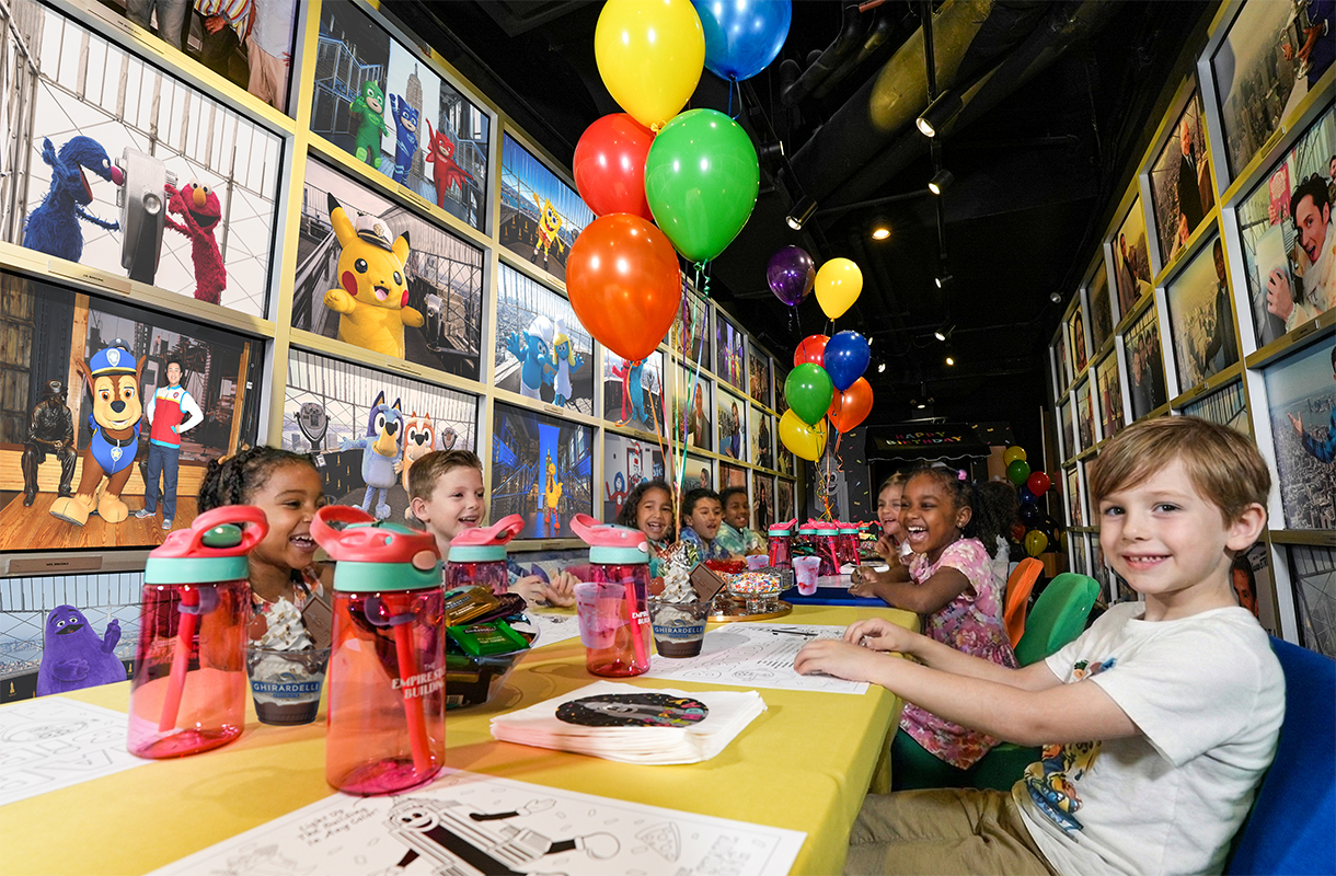 Children at the Empire State Building's birthday celebration