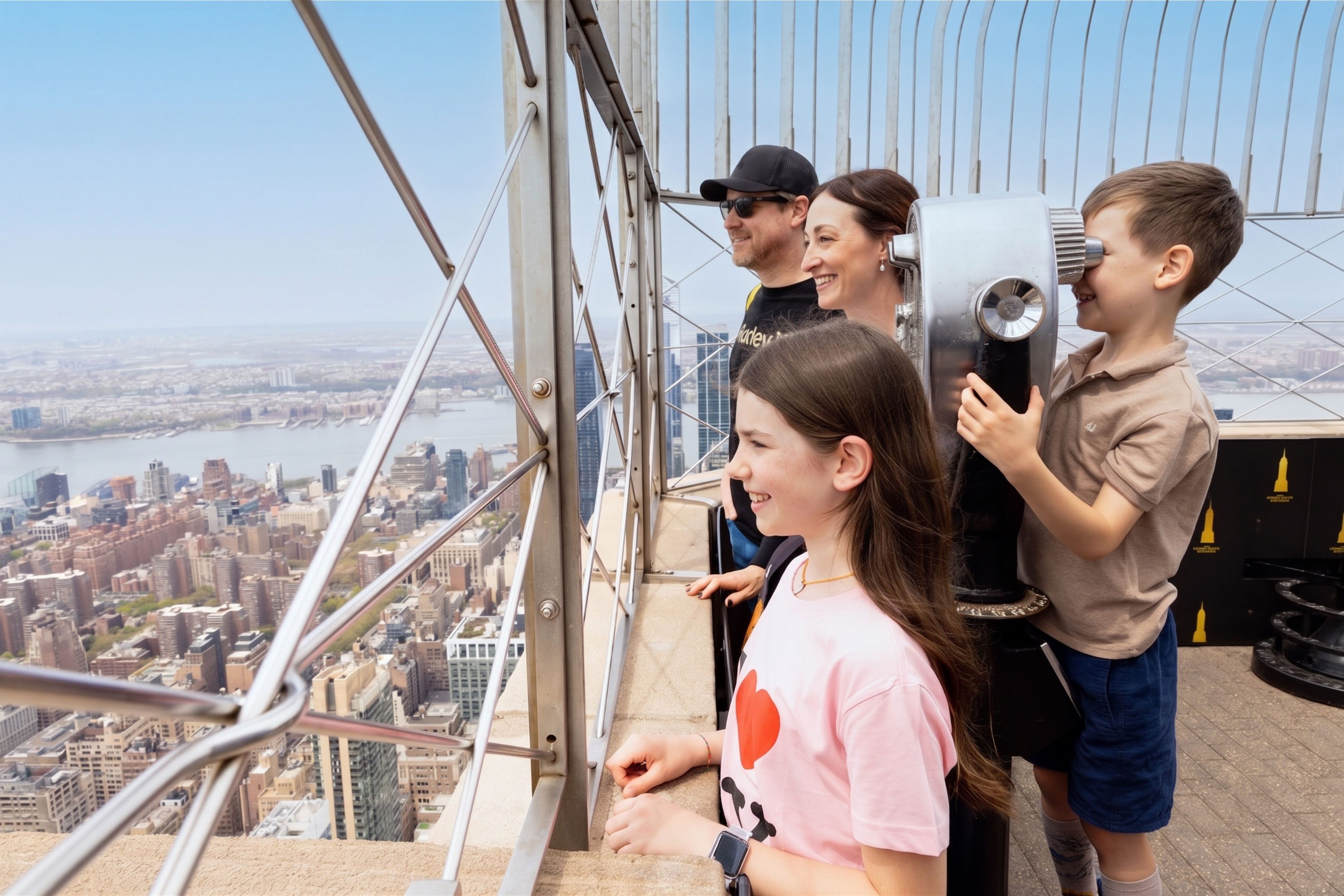 Family on the 86th Floor Observation Deck