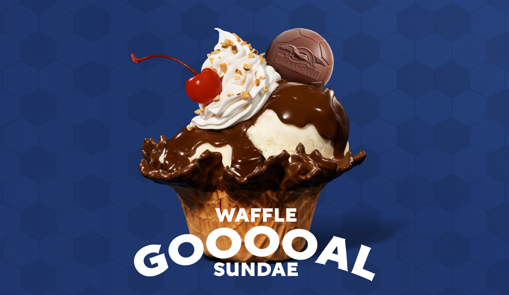 Waffle GOOOOOAL Sundae from Ghirardelli at the Empire State Building