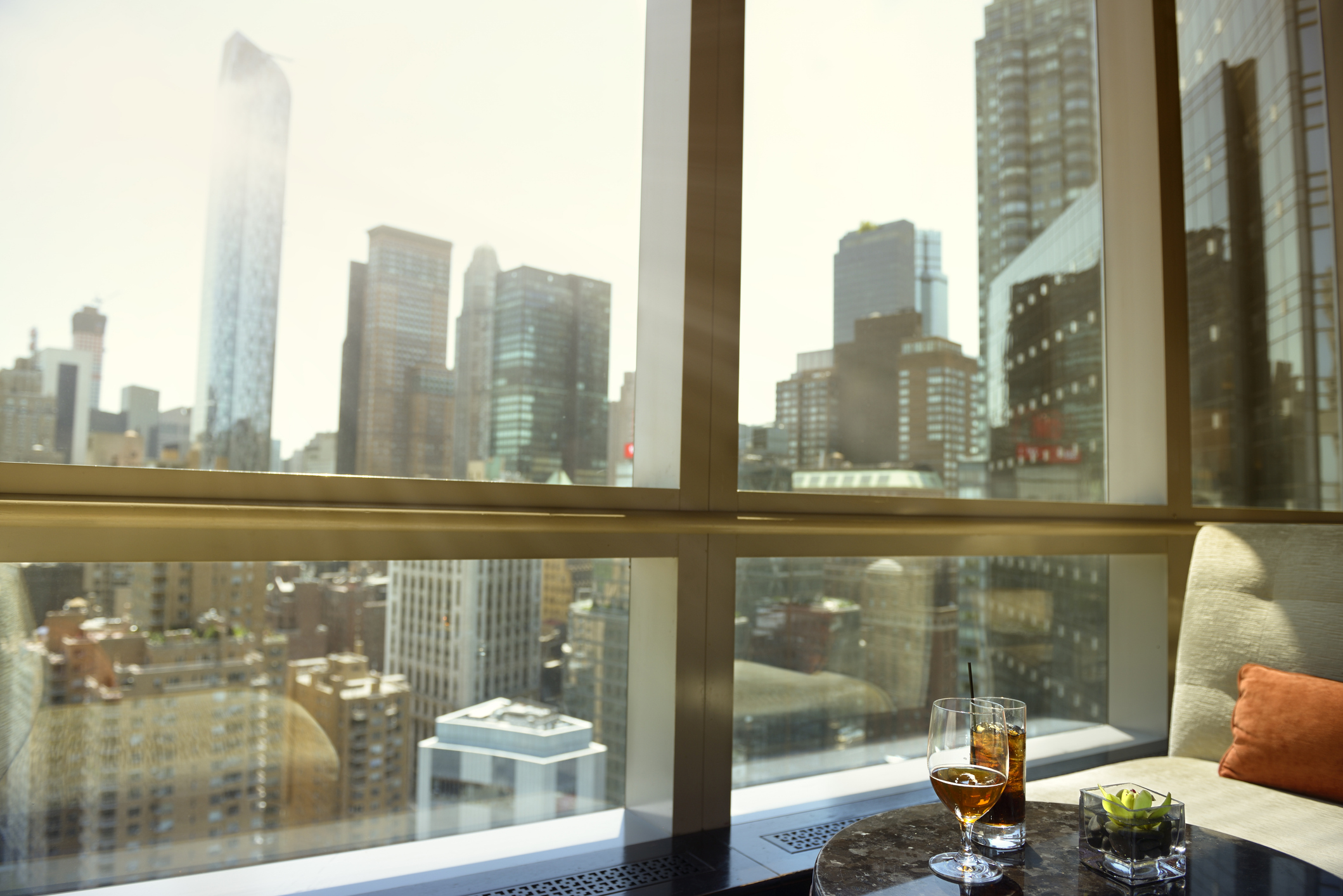 Rooftop with drinks