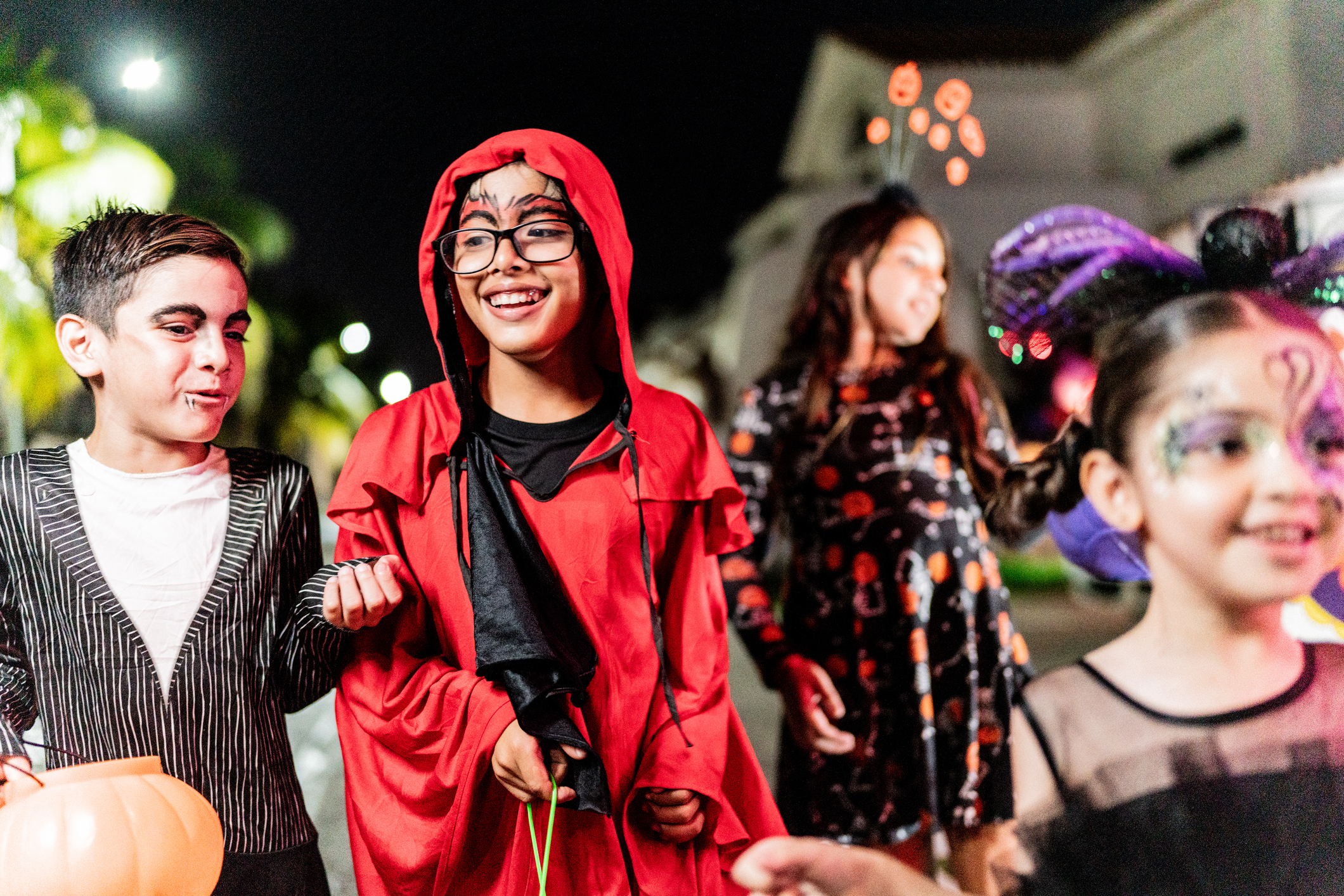 Kids at the Halloween parade
