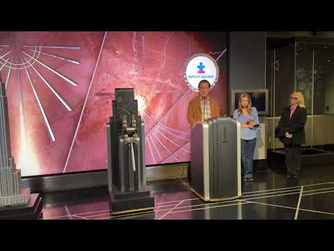 Abbey Romeo lights the Empire State Building in Honor of World Autism Month