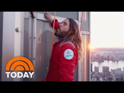 Jared Leto makes historic climb to top of Empire State Building