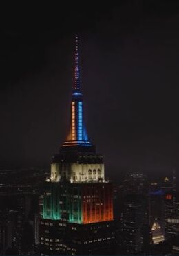 Tomorrow Blue, White and Red color
