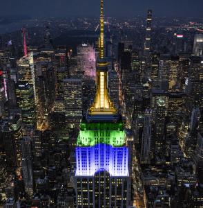 Blue Green Gold lights