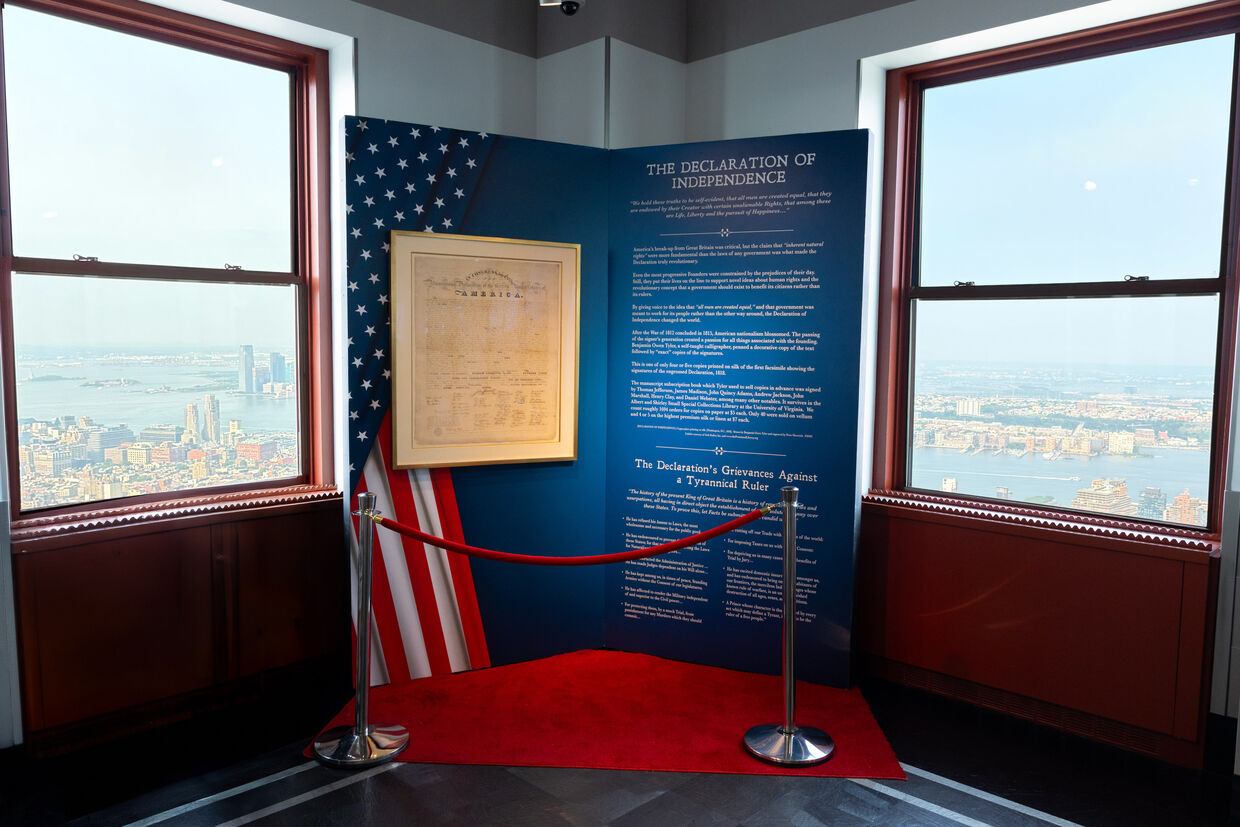 Declaration Facsimile at the Empire State Building