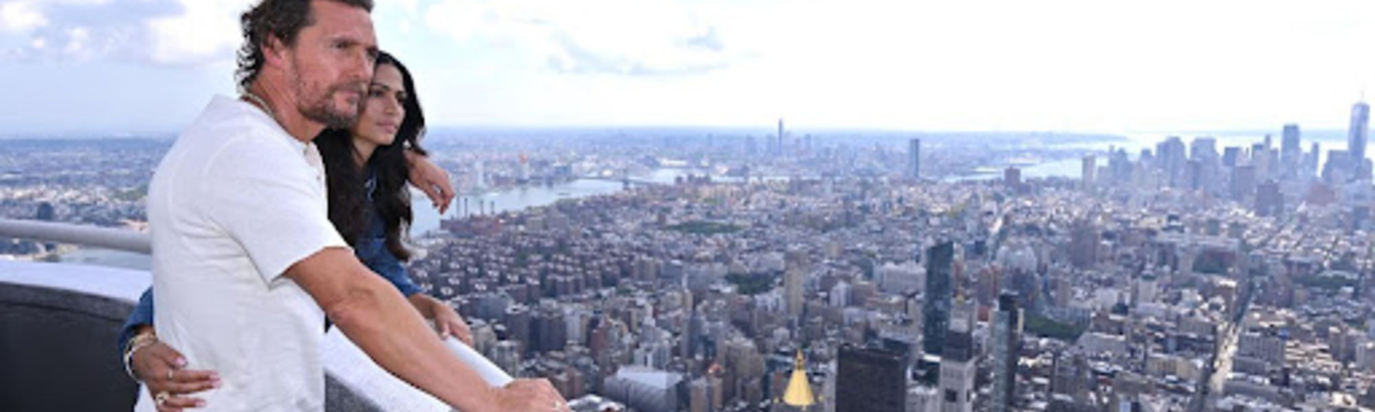 Matthew McConaughey and his wife atop ESB