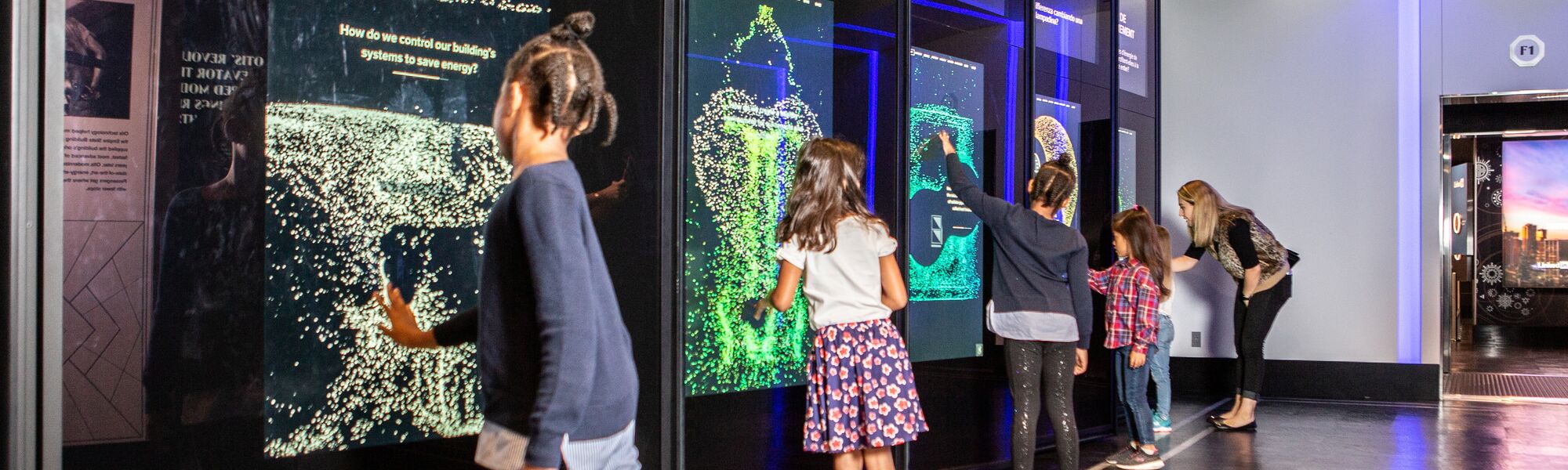 Kids Enjoy the Empire State Building's Second Floor Sustainability Exhibit