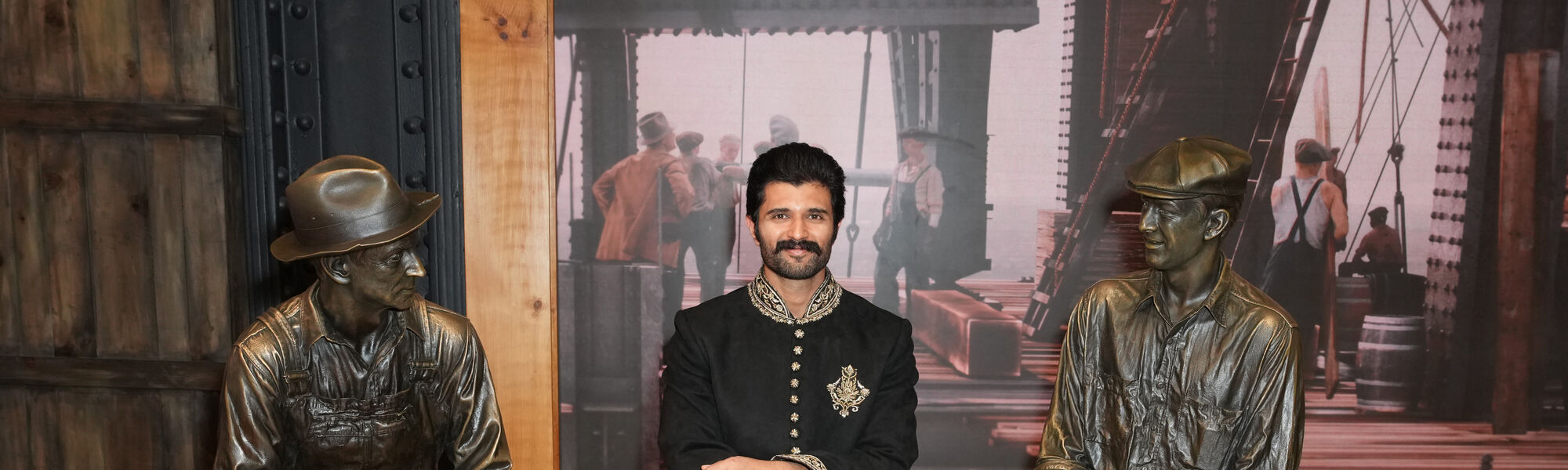 Vijay Deverakonda at the Construction exhibit